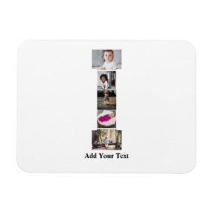 Design Your Own Letter I Photo Collage Magnet