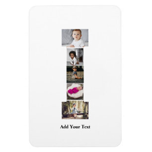 Design Your Own Letter I Photo Collage Magnet