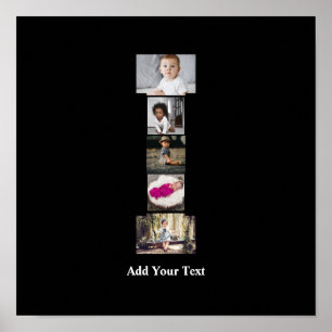 Design Your Own Letter I Photo Collage Poster