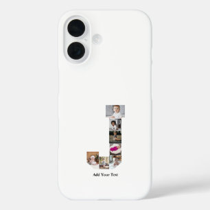 Design Your Own Letter J Photo Collage iPhone 16 Case