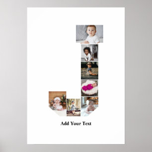 Design Your Own Letter J Photo Collage Poster