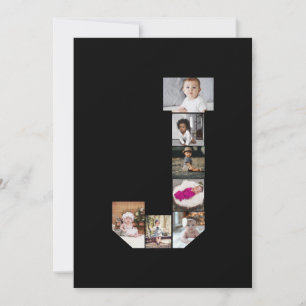 Design Your Own Letter J Photo Collage Poster Announcement