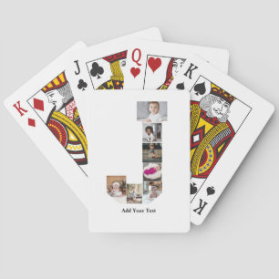 Design Your Own Letter J Photo Collage Poster Playing Cards