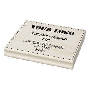 Design Your Own Logo Address Rubber Stamp Template