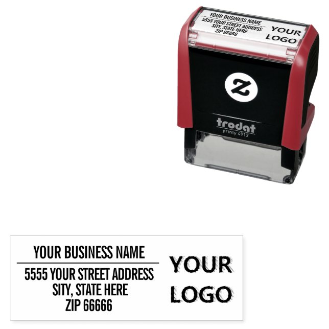 Design Your Own Logo Address Self-inking Stamp (In Situ)