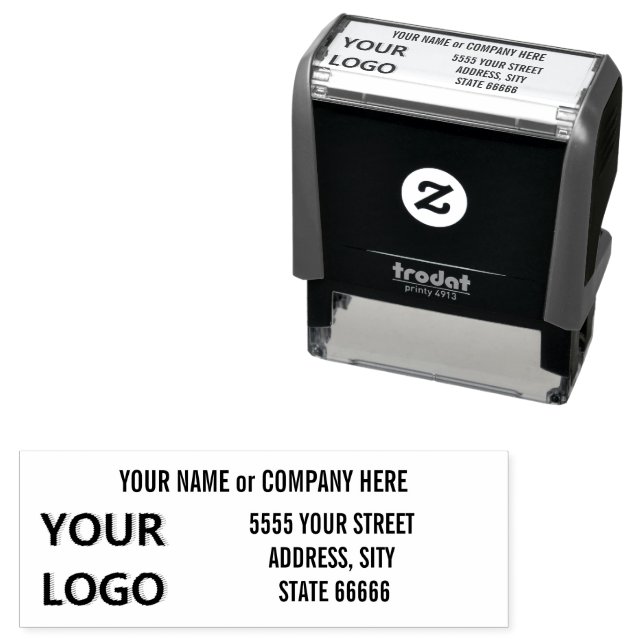 Design Your Own Logo Address Self-inking Stamp (In Situ)