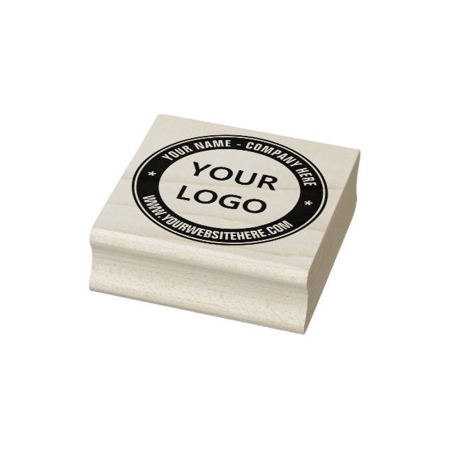 Design Your Own Logo and Text Round Rubber Stamp (Stamp)