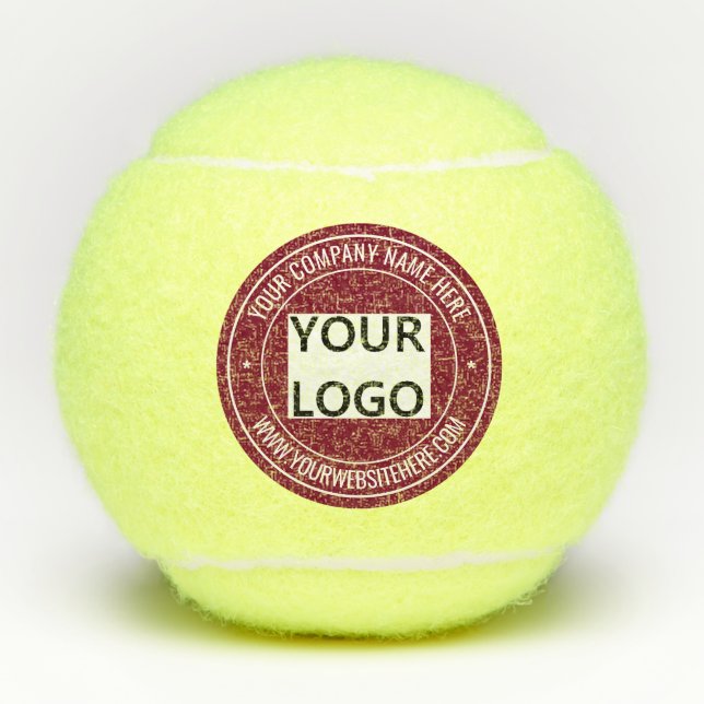 Design Your Own Logo and Text Tennis Balls Example (Front)