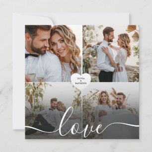 Design Your Own Love Collage Photography Holiday Card