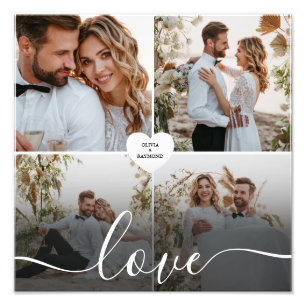 Design Your Own Love Collage Photography Photo Print