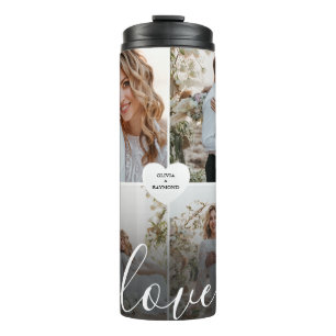 Design Your Own Love Collage Photography Thermal Tumbler