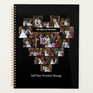 Design Your Own Love Heart Shaped Photo Collage Planner