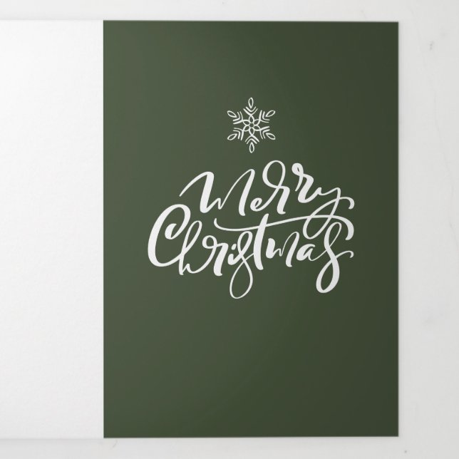Design Your Own Multi Photo Christmas Holiday Tri-Fold Holiday Card (Cover)