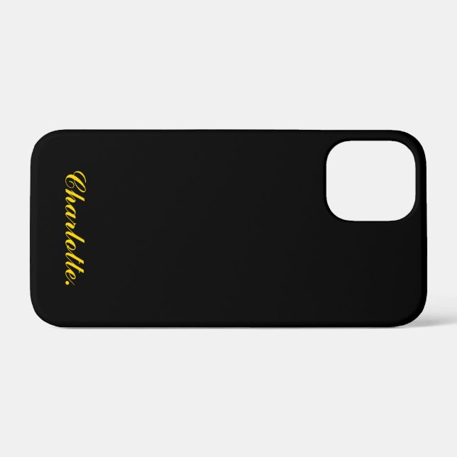 Design Your Own Name on This Black Case-Mate iPhone Case (Back (Horizontal))