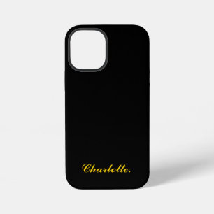 Design Your Own Name on This Black iPhone 12 Mini Case