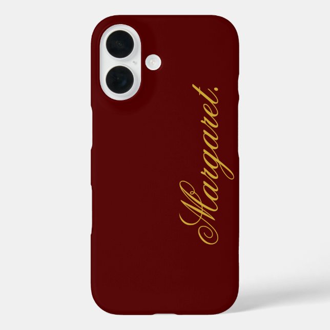 Design Your Own Name on This Maroon Case-Mate iPhone Case (Back)