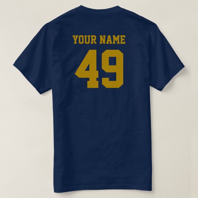 Design Your Own Numbers T-Shirt (Design Back)