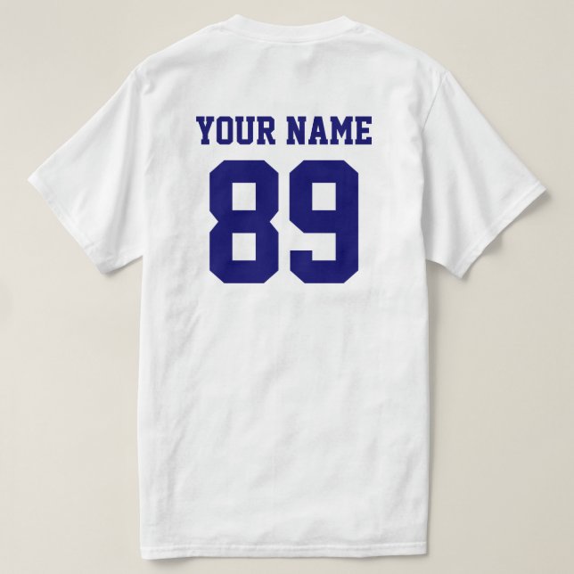 Design Your Own Numbers T-Shirt (Design Back)