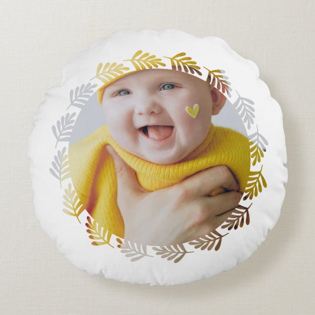 Design Your Own One of a Kind Personalized Round Pillow (Front)