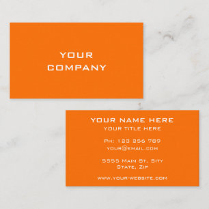 Design Your Own Orange Business Cards Template