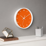 Design Your Own Orange Wall Clock - Custom Colours<br><div class="desc">Custom Colours and Fonts - Design Your Own Personalized Orange Clocks - or Choose / add your favourite background and number colours / fonts / size ! Good Luck - Be Happy :) By MIGNED</div>