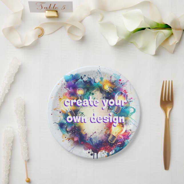 Design your own paper boards paper plate (Wedding)