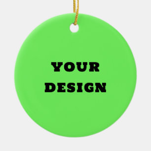 Design Your Own Personalized 2-Sided Glossy Round  Ceramic Ornament
