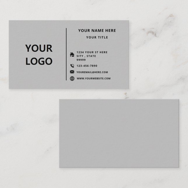 Design Your Own Personalized Business Card (Front/Back)