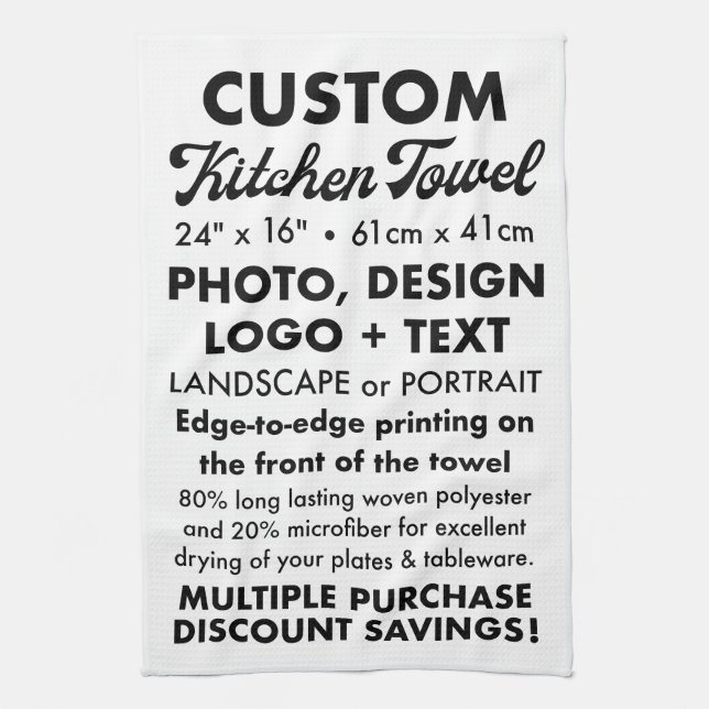 Design Your Own Personalized Kitchen Towel (Vertical)