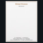Design Your Own Personalized Letterhead<br><div class="desc">Custom Colours and Fonts - Simple Personalized Name Profession Address Contact Information Business Letterhead - Add Your Name - Company / Profession - Title / Address / Contact Information / More - Phone / E-mail / Website / more - or Remove - Choose / add your favourite Colours / Fonts...</div>
