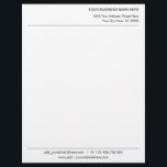Design Your Own Personalized Letterhead Template<br><div class="desc">Custom Colours and Fonts - Design Your own Personalized Business Letterhead - Add Name - Company / Address / Contact Information / More - Resize and move or remove and add elements / image with Customization tool. Choose / add your favourite fonts / size / colour ! Good Luck -...</div>