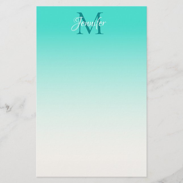Design Your Own Personalized Monogram Ombre (Front)