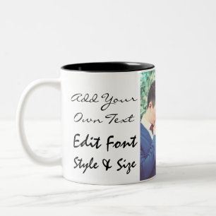 Design your own photo and text Two-Tone coffee mug