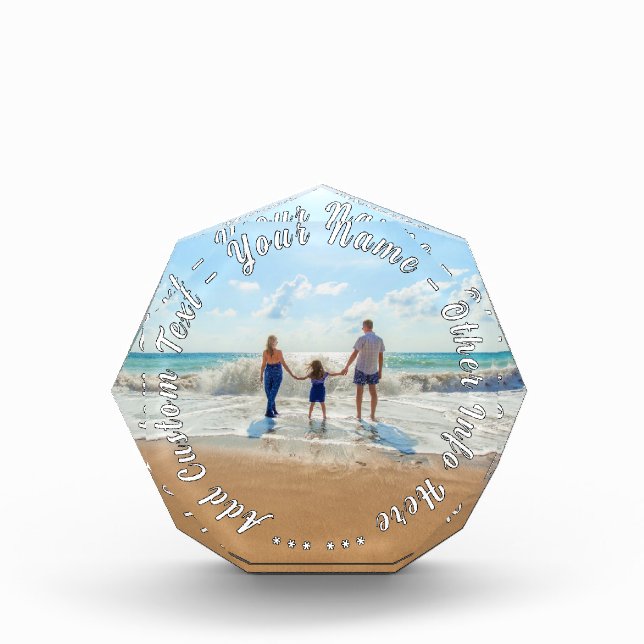 Design Your Own Photo Block with Custom Text Name (Front)