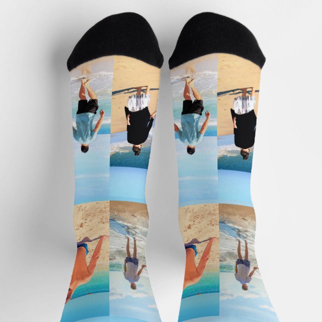 Design Your Own Photo Collage Socks Personalized (Top)
