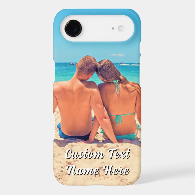 Design Your Own Photo iPhone Case Personalize Text (Back)