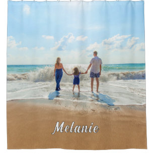Design Your Own Photo Shower Curtain Custom Name
