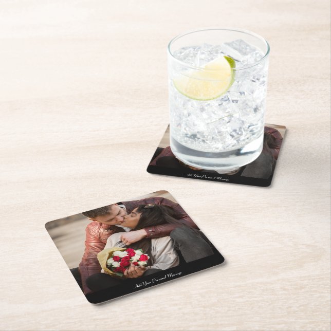 Design Your Own Photo  Square Paper Coaster (Insitu)