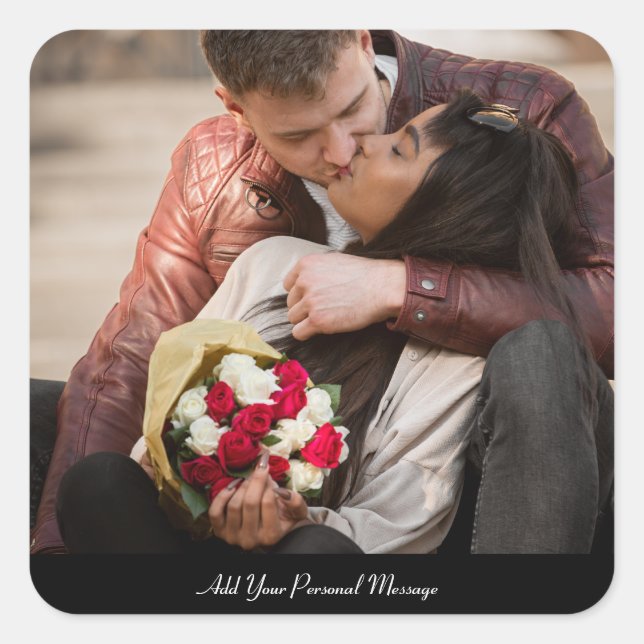 Design Your Own Photo Square Sticker (Front)