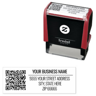 Design Your Own QR Code Address Self-inking Stamp