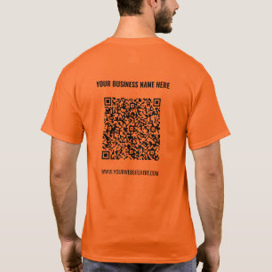 Design Your Own QR Code and Text Business T-Shirt