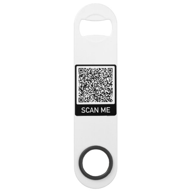 Design Your Own QR Code Bottle Opener Template Bar Key (Front)