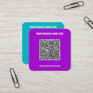 Design Your Own QR Code Business Cards Teamplate