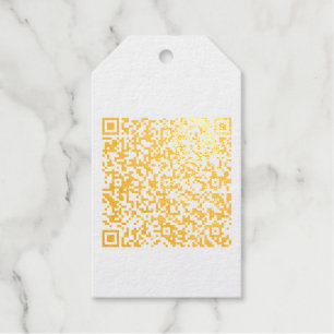 Design Your Own QR Code Foil Gift Tags Template