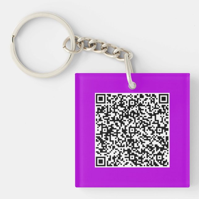 Design Your Own QR Code Keychain Custom Colour (Front)