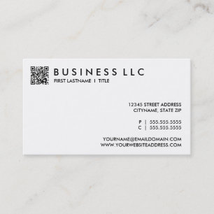 design your own QR code: plain black and white. Business Card