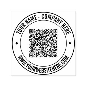 Design Your Own QR Code Round Stamp Example