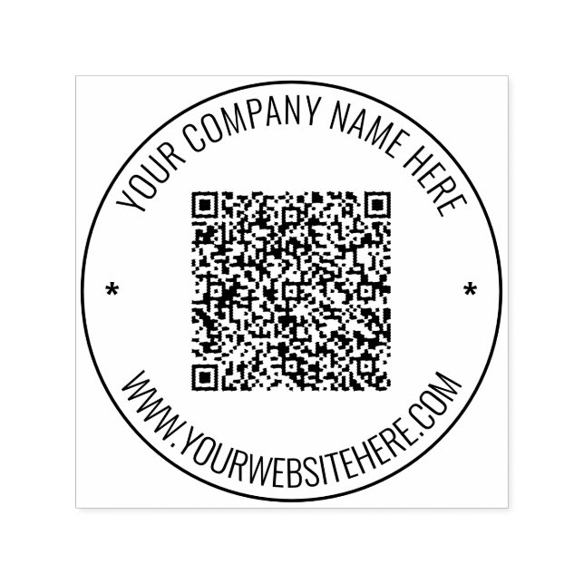 Design Your Own QR Code Round Stamp Example (Design)