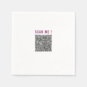Design Your Own QR Code Scan Info Funny Napkins