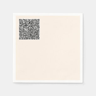 Design Your Own QR Code Scan Info Napkins Template